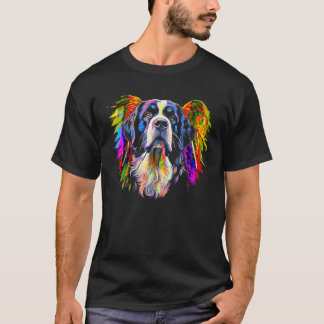 Saint Bernard Hund Angel Vingar T Shirt
