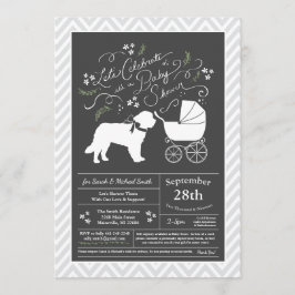 Saint Bernard Hund Baby Shower Gender Neutral Inbjudningar