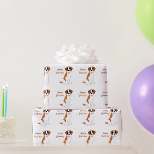 Saint Bernard Hund design Birthday Presentpapper