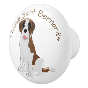 Saint Bernard Hund design Knopp