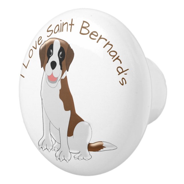 Saint Bernard Hund design Knopp (Höger)