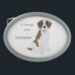 Saint Bernard Hund design Personlig<br><div class="desc">Bälte bockle Saint Bernard hund design. Du kan anpassa den här låsbeslaget i bälte med valfri text. Om du behöver hjälp med att anpassa kontaktar du oss genom länken på den här sidan. Sankt Bernard hund design personlig bälte-låsbeslag</div>