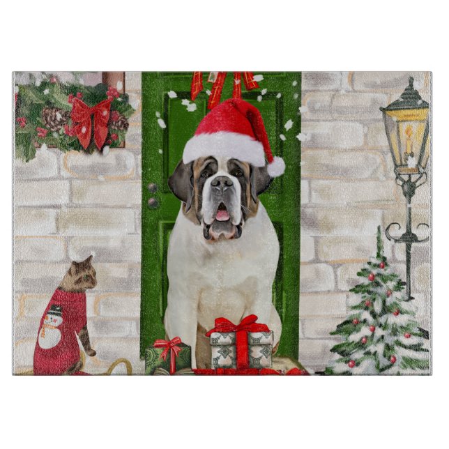Saint Bernard Hund jul (Framsidan)