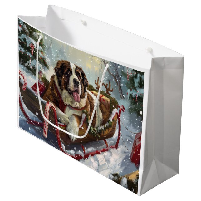 Saint Bernard Hund Jul Festiv (Framsidan Vinklad)