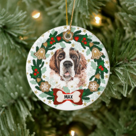 Saint Bernard Hund jul-Hund Cookie Wandeans Julgransprydnad Keramik