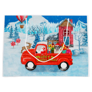 Saint Bernard Hund jul-leverans Lastbil Snö