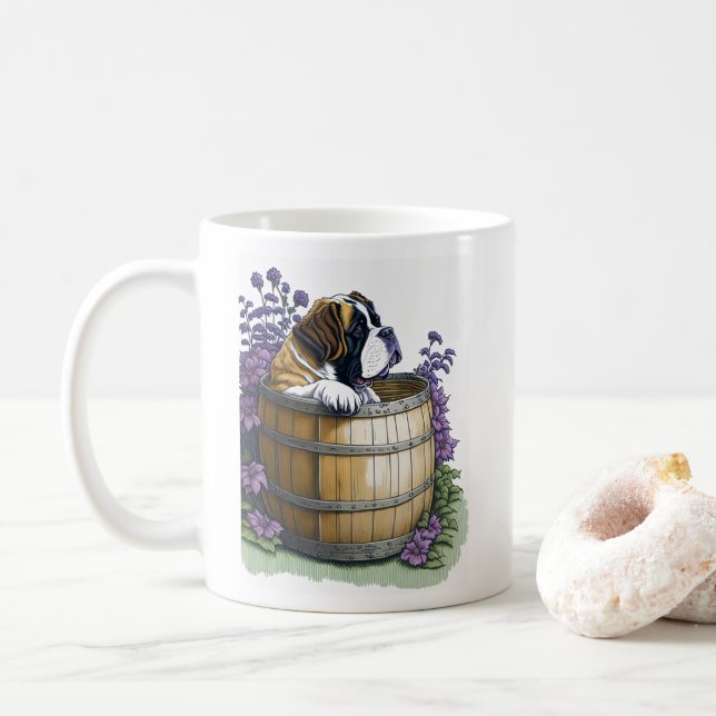 Saint Bernard Hund Kaffemugg (Med munk)