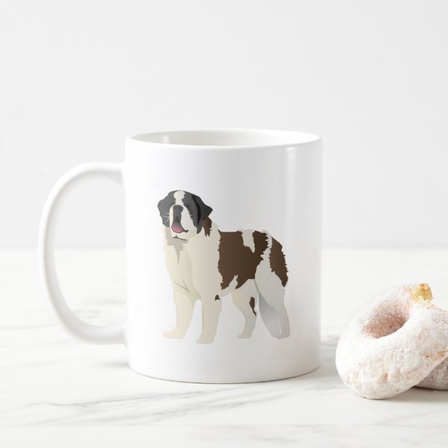 Saint Bernard-Hund Kaffemugg (Med munk)