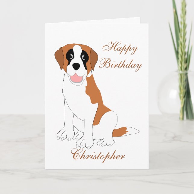 Saint Bernard-Hund Kort (Framsida)