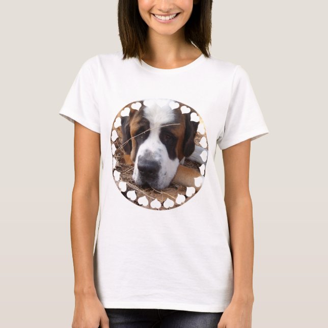 Saint Bernard Hund Långärmad Women's T-Shirt (Framsida)