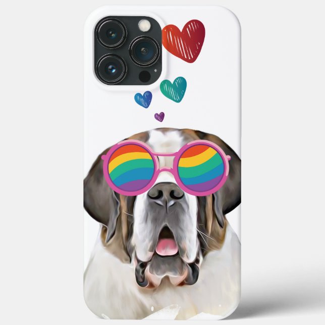 Saint Bernard Hund med Hearts Valentindagen (Baksida)