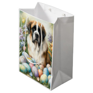 Saint Bernard Hund med Påskägg Helgdag