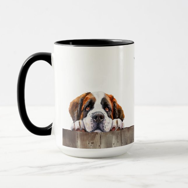Saint Bernard Hund Mugg (Vänster)