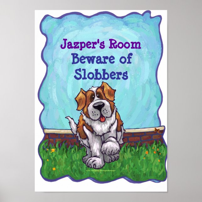 Saint Bernard Hund My Room Poster (Framsidan)