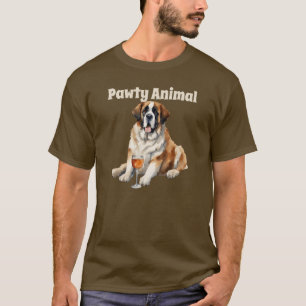Saint Bernard Hund Pawty Animal T Shirt