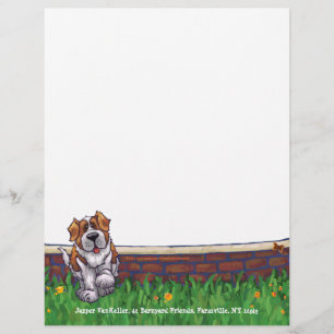 Saint Bernard Hund Personal Letterhead