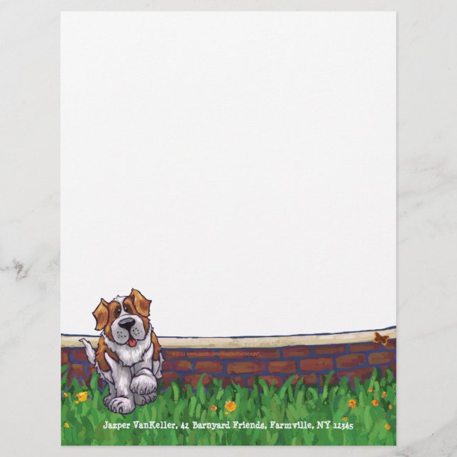 Saint Bernard Hund Personal Letterhead (Framsida)