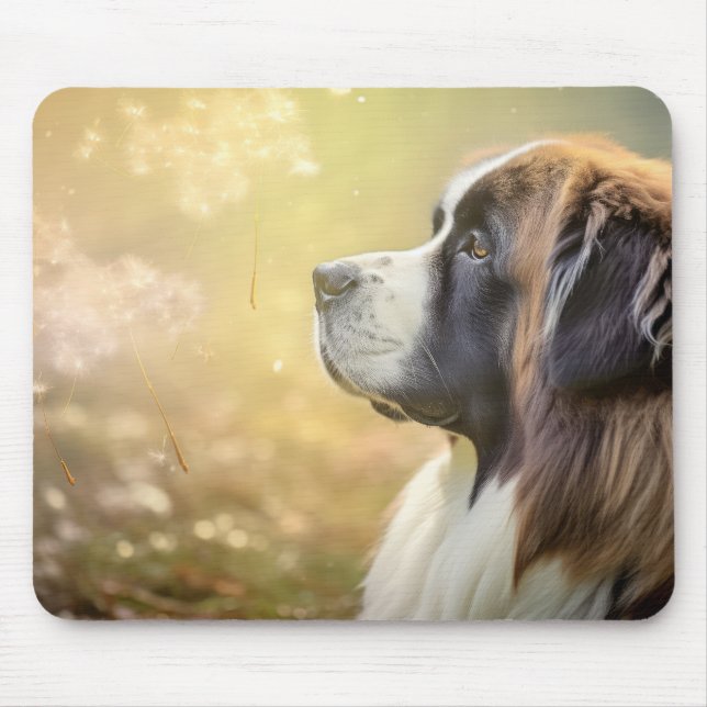 Saint Bernard Hund Pet Animal Tranquil Musmatta (Framsidan)
