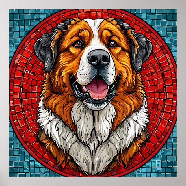 Saint Bernard hund Poster (Framsidan)