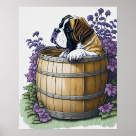 Saint Bernard Hund Poster