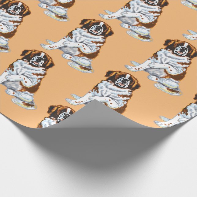 saint bernard hund presentpapper (Hörn)