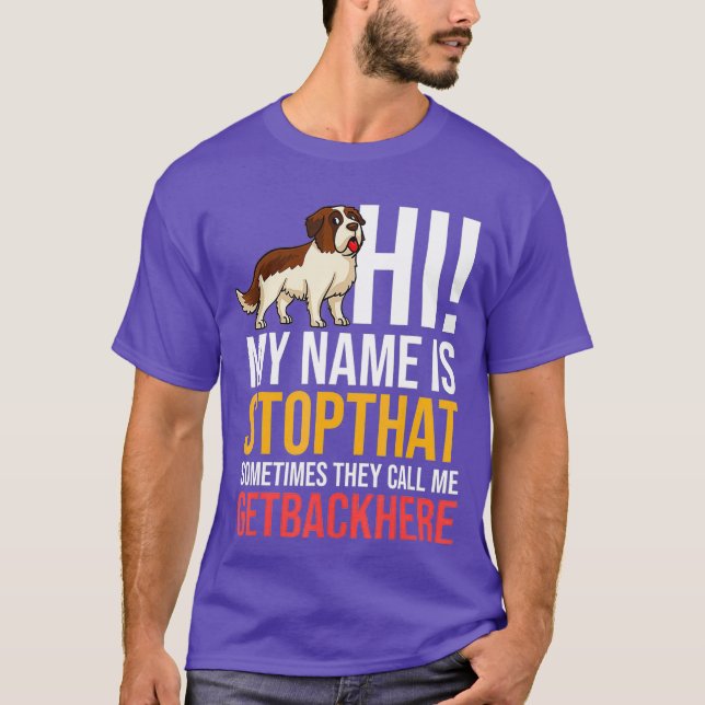 Saint Bernard Hund Puppies Owner Älskare _12 T Shirt (Framsida)