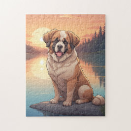 Saint Bernard hund Pussel