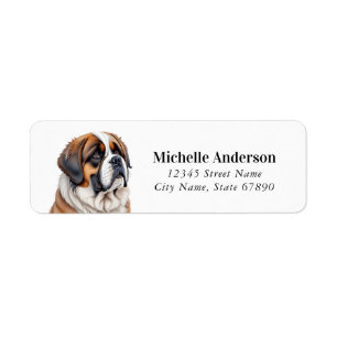 Saint Bernard Hund Returetiketter Returadress Etikett