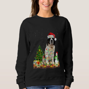Saint Bernard Hund Santa Hat jul Hund Light Tr T Shirt