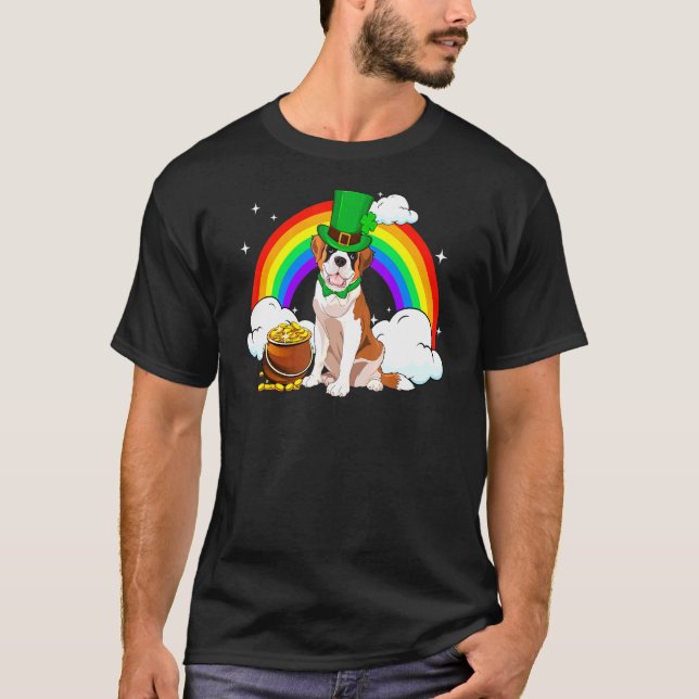 Saint Bernard Hund T Shirt (Framsida)