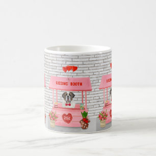 Saint Bernard Hund Valentindagen Kissing Booth Kaffemugg