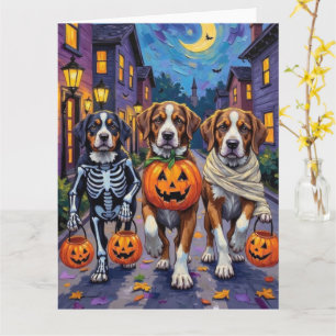 Saint Bernard Hundar i Halloween Kostymer Kort