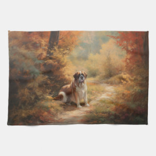 Saint Bernard i Höst löv Fall Inspire Kökshandduk