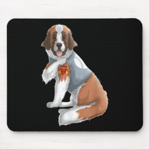 Saint Bernard I Kärlek Mamma Tattoo Hund tröja Fun Musmatta