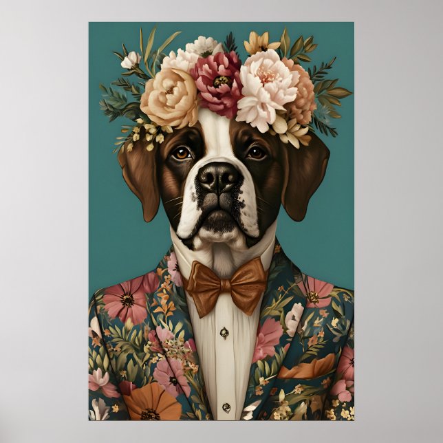 Saint Bernard In Suit Poster, Saint Bernard Poster (Framsidan)