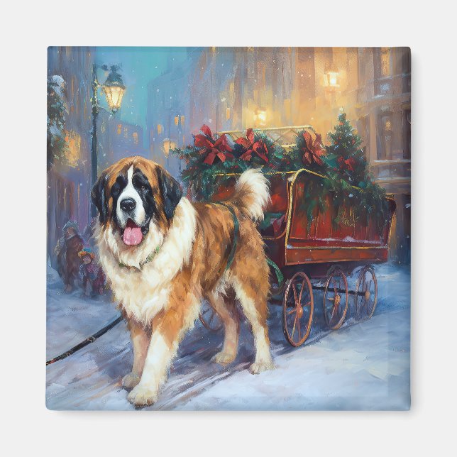 Saint Bernard Jul Festive Season Magnet (Framsidan)