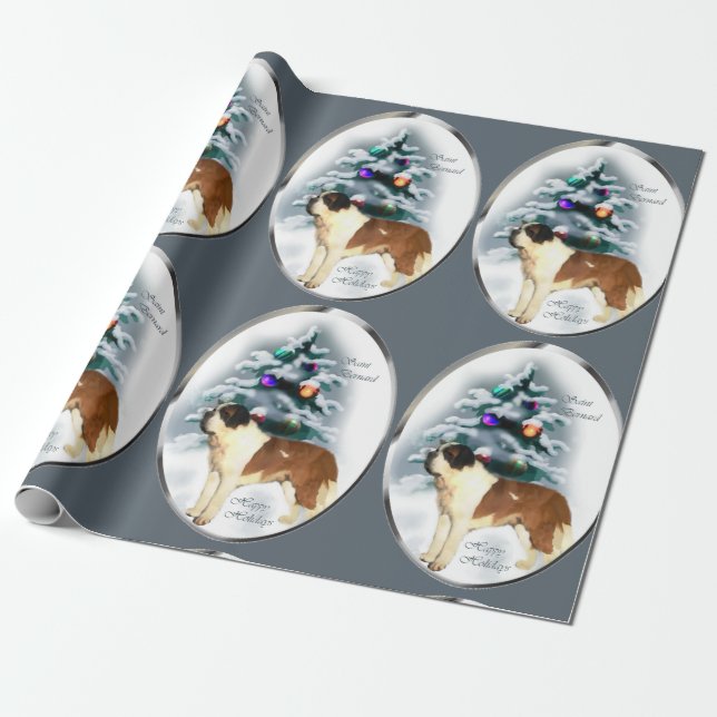 Saint Bernard-jul Presentpapper (Utrullad)