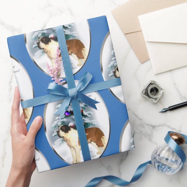 Saint Bernard-jul Presentpapper (Gifting)