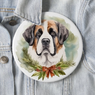 Saint Bernard-julens andningsfläkt Festive-Valp Knapp