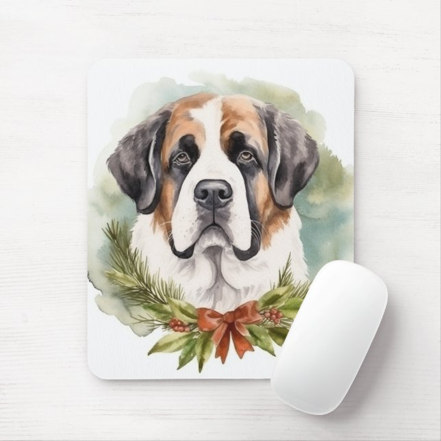 Saint Bernard-julens andningsfläkt Festive-Valp Musmatta (Med mus)