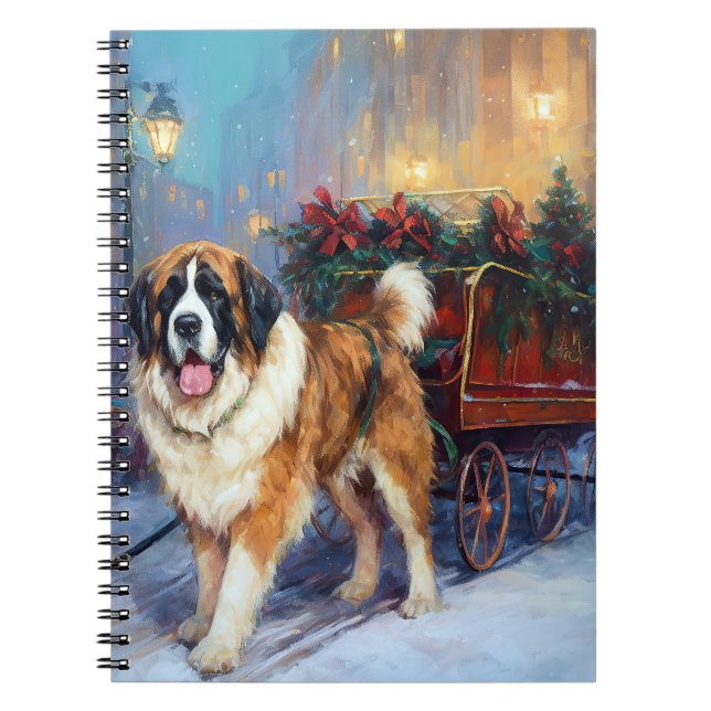 Saint Bernard Julfirande Säsong Anteckningsbok (Framsidan)