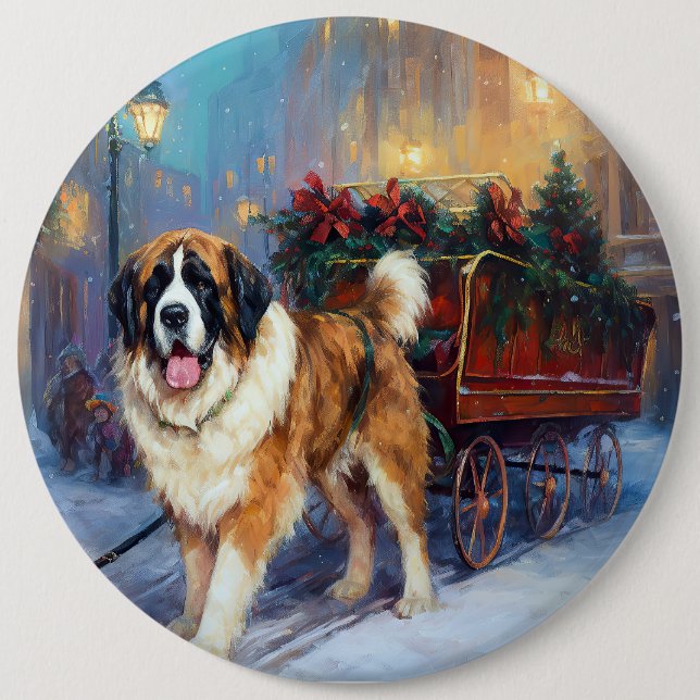 Saint Bernard Julfirande Säsong Knapp (Framsida)