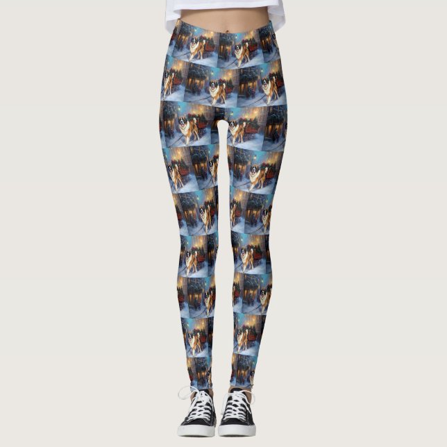 Saint Bernard Julfirande Säsong Leggings (Framsida)