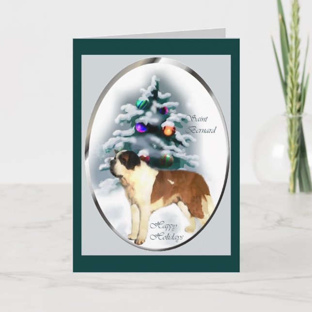 Saint Bernard-julklappar Helgkort (Framsida)