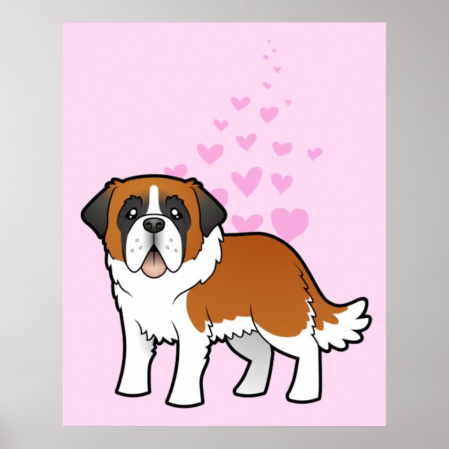 Saint Bernard Kärlek Poster (Framsidan)