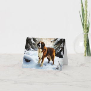 Saint Bernard Låt det snöa jul Kort