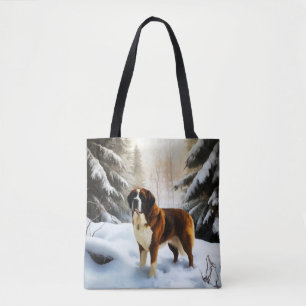 Saint Bernard Låt det snöa jul Tygkasse