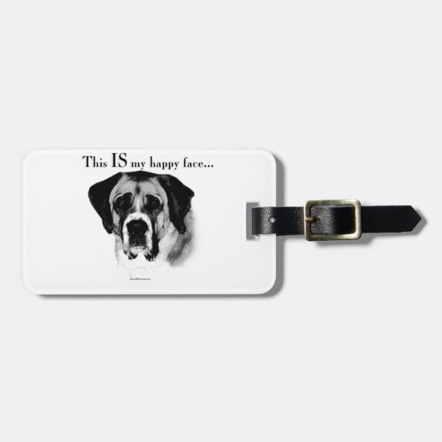 Saint Bernard Lycklig Ansikte Bagagebricka (Horisontell Framsida)