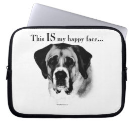 Saint Bernard Lycklig Ansikte Laptop Fodral