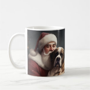 Saint Bernard med Tomte Jul Kaffemugg